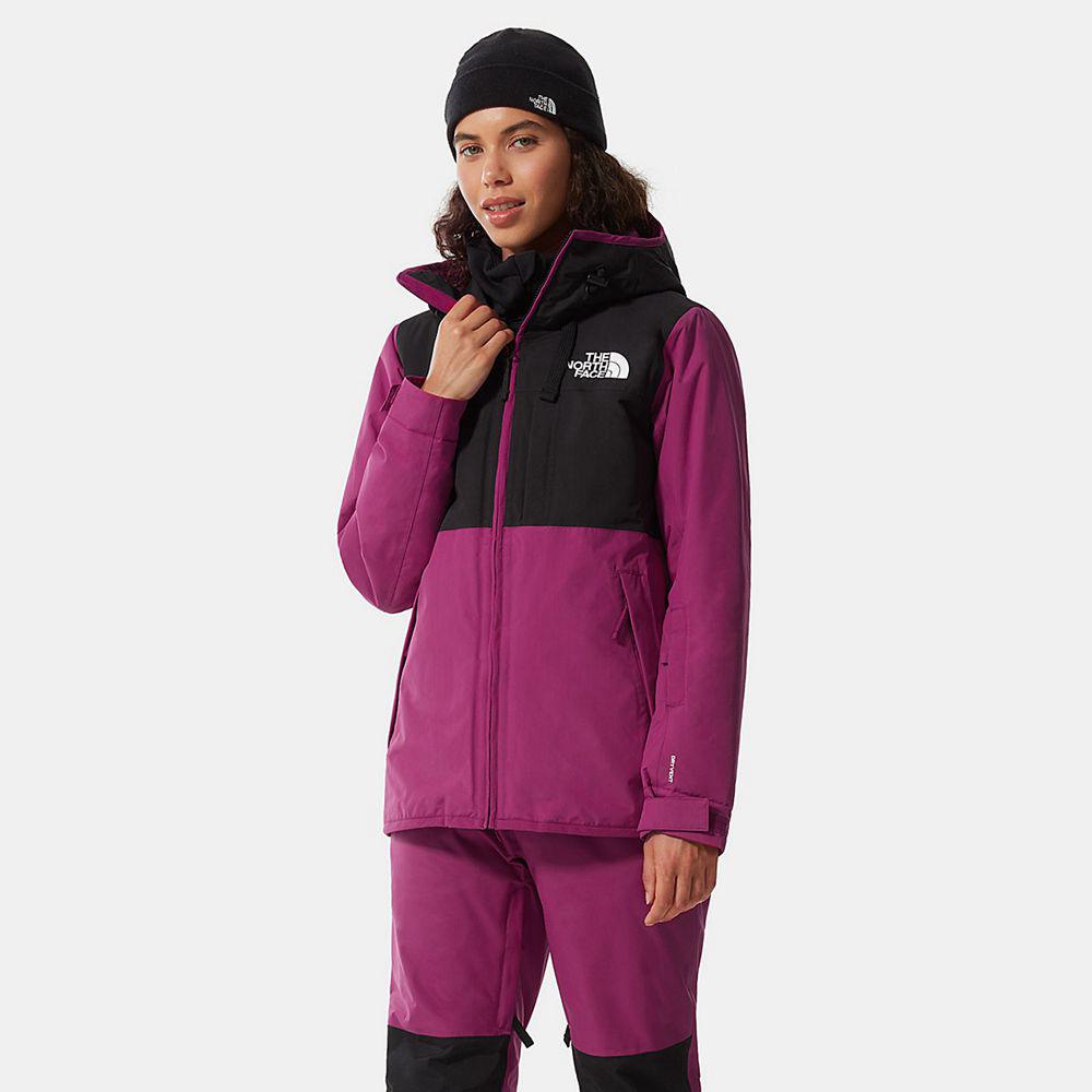 The North Face Superlu Γυναικεια Αδιάβροχο Μπουφάν - Μαυρα / Μωβ (KJQU65180)